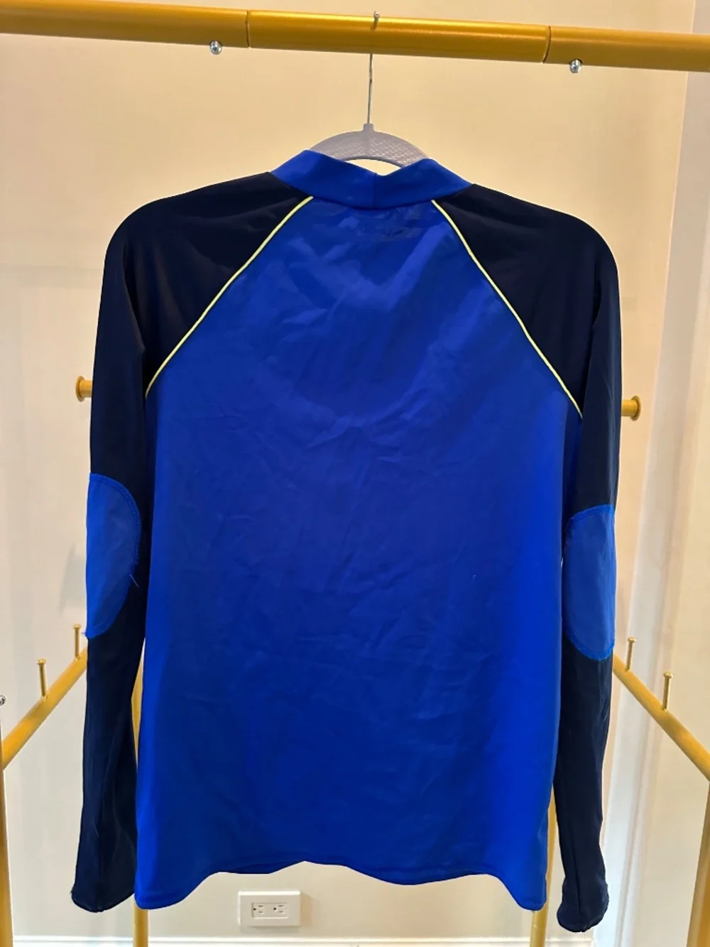 LANDS' END Youth Large (14-16) color block rash guard